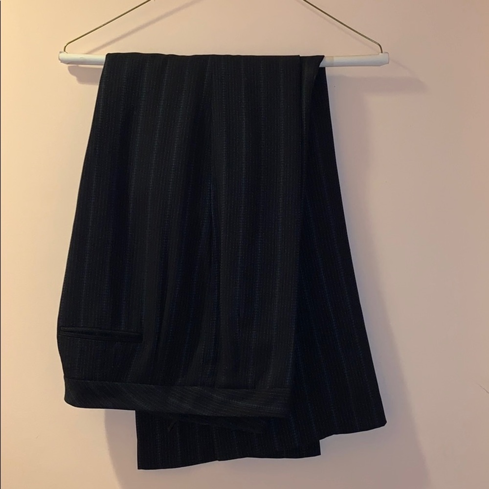 Women’s Black and Blue Straight Leg Business Pants​